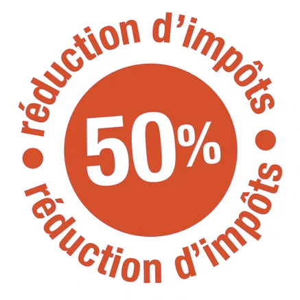 50 % de réduction d’impôts